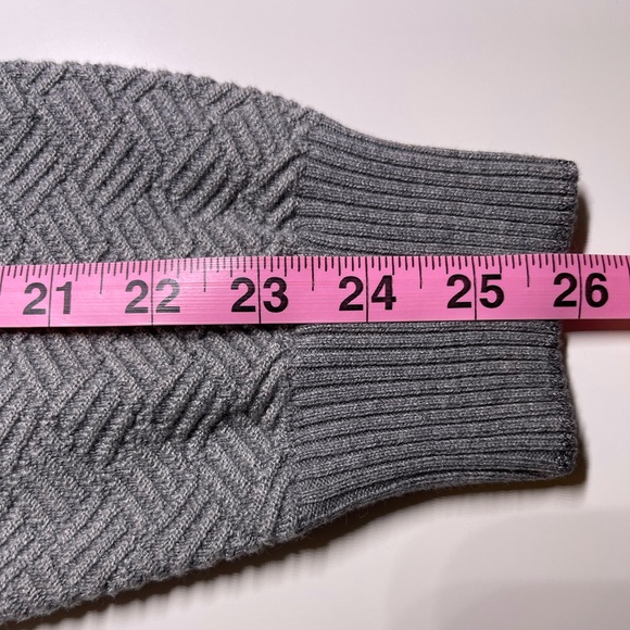 NWT Robert Graham Men Sweater XL Grey Quarter Zip Knit Draco $198 Golf Casual - Picture 9 of 10